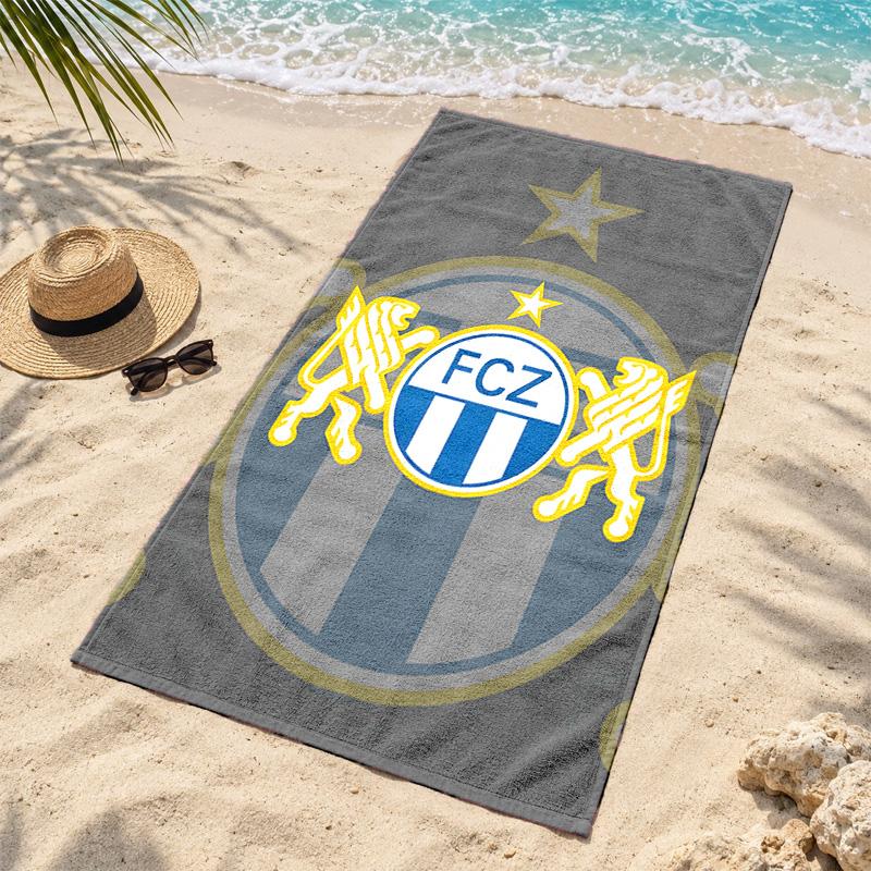 FC Zurich Microfiber Beach Towel Quick Dry Sand Free Lightweight Beach Towels for Travel Swimming Camping
