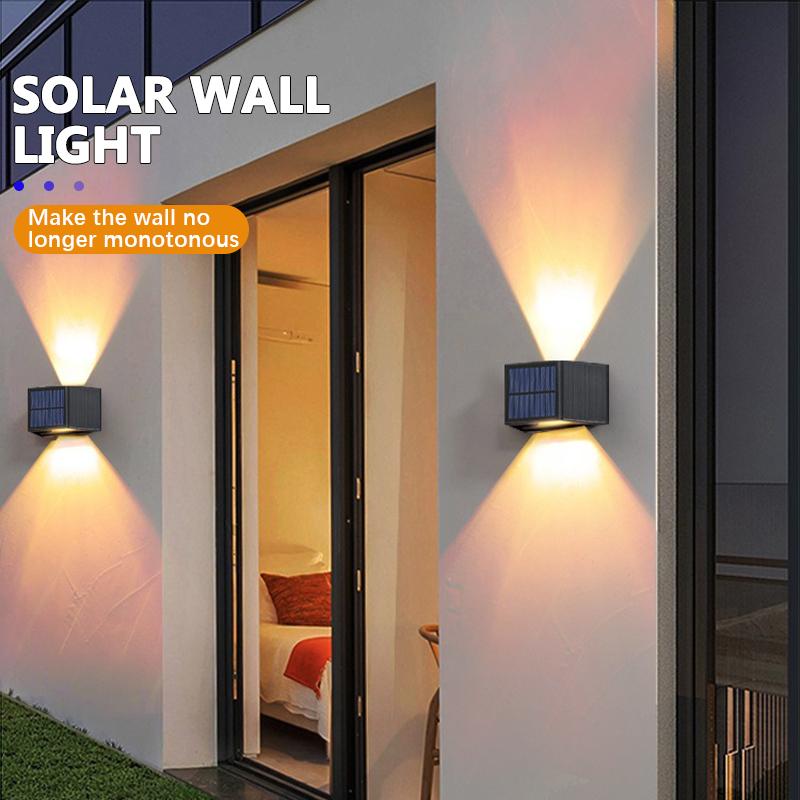 LED solar wall lamp waterproof wall lamp ABS 5W IP65 Adjustable  for up and down lighting porch and courtyard Decoration LIGHTS