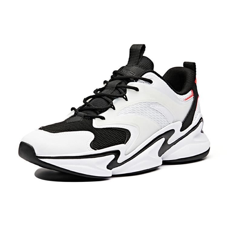 Anta Casual Shoes Men's Low Top Anta White/Black/Neon Bright Dark Red 11918881-6