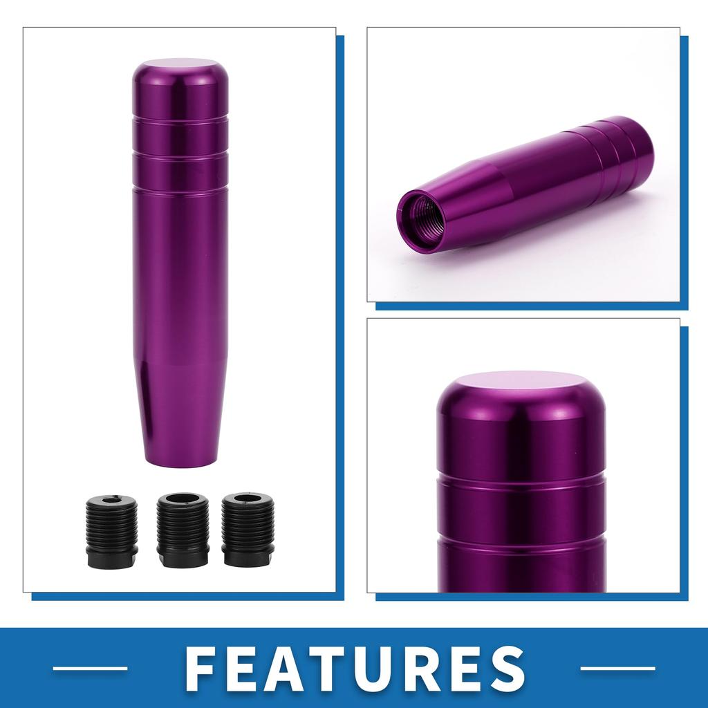 A ABSOPRO Universal Shift Knob 13cm Stick Shift Lever Knob with 3 Adapters for