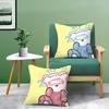 Simple Hand-painted Mutton Bear Cute Pillow Case Anti-dustmite Pillowcase Invisible zipper silky short plush Sofa cushion cover