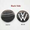 CJOZW1 For VW Volkswagen Jetta MK5 Golf 3D ABS Mirror Black Emblem Car Front Grill Rear Trunk Badge For Volkswagen VW Golf Pas Sat Polo