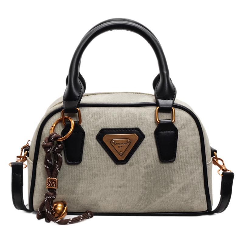 Feeling retro small bag women 2025 new autumn and winter popular versatile messenger bag super fire portable bowling bag