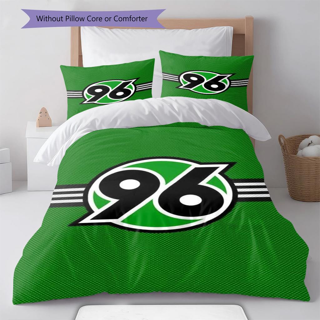 Hannover 96 Pattern Bedding Set Quilt Cover Pillowcase Home Decor Gift (1 * duvet cover + 2 * pillowcase, without core)