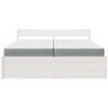 Maison Exclusive - Lit avec tiroirs et matelas blanc 200x200 cm bois massif de pin