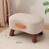 Wooden Low Stool Minimalist Shoe Changing Bench for Entryway Padded Footrest for Living Room Sofa Compact Bathroom Step Stool