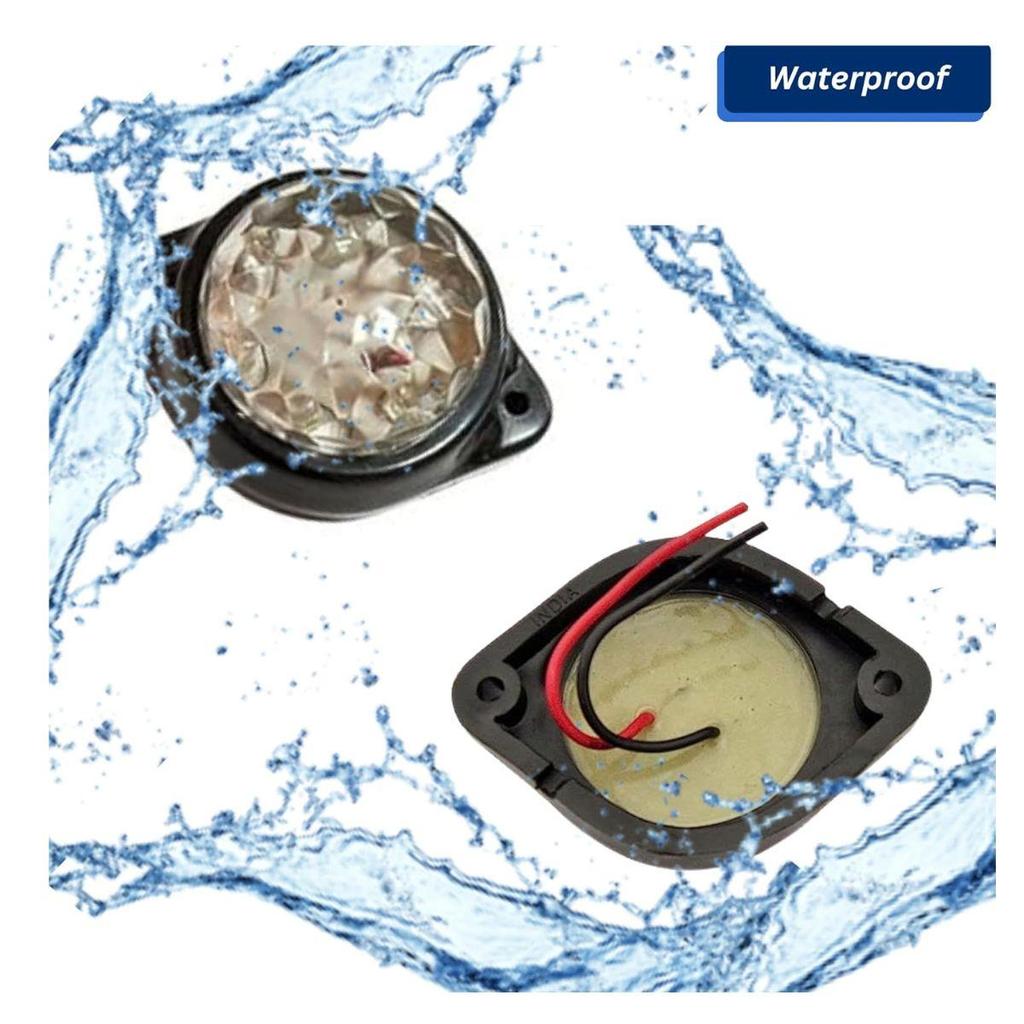 6 Bucăți Lumini Indicator Laterale Spate Rotunde Transparente cu LED 12V pentru Camion Remorcă Rulotă Barcă Lampă Marcaj Cabina Lampă de Frână Stop