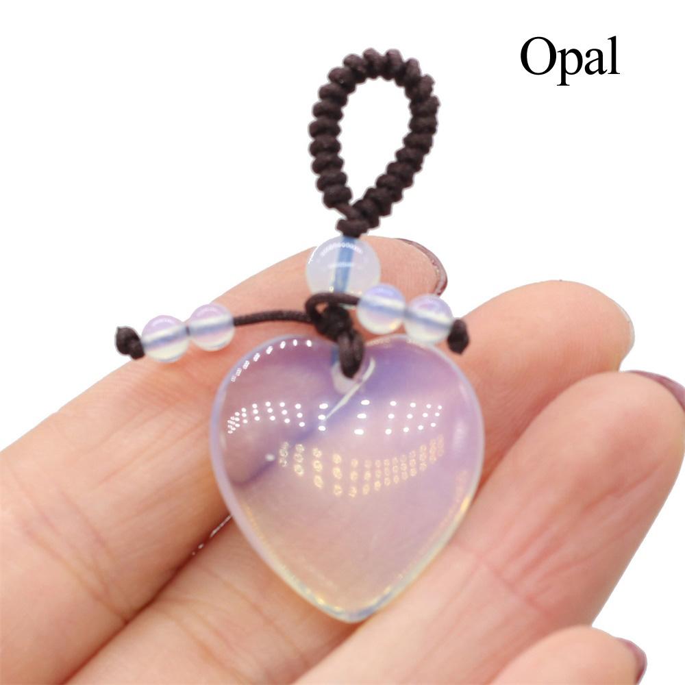 1 szt. breloczek do kluczy z kamienia naturalnego w kształcie serca, breloczek z kryształu uzdrawiającego Reiki w stylu Ins, z agatu, ametystu, kamienia szlachetnego, dla kobiet, biżuteria, prezent na Dzień Matki, Dzień Ojca