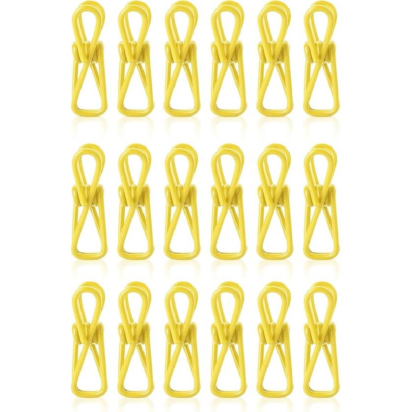 Mr. Pen- PVC-Coated Utility Clips, 2 Inch, 18 Pack, Colorful, PVC-Coated Steel Chip Bag Clips for Sealing Food, Paper Holder, Clothesline Clip for