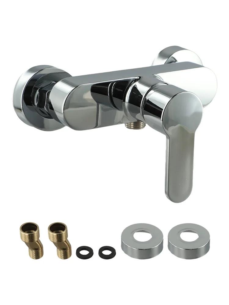 Elegant Shower Zinc Alloy Faucet Bathroom Faucet Abrasion Resistant Cartridge Compact Size Elegant Bathroom Decor