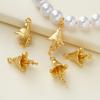 2Piece/Pack14/18K Gold Color Plated Copper Flower Shape Pendants for DIY Bracelets Necklace Jewelry Making Accessories