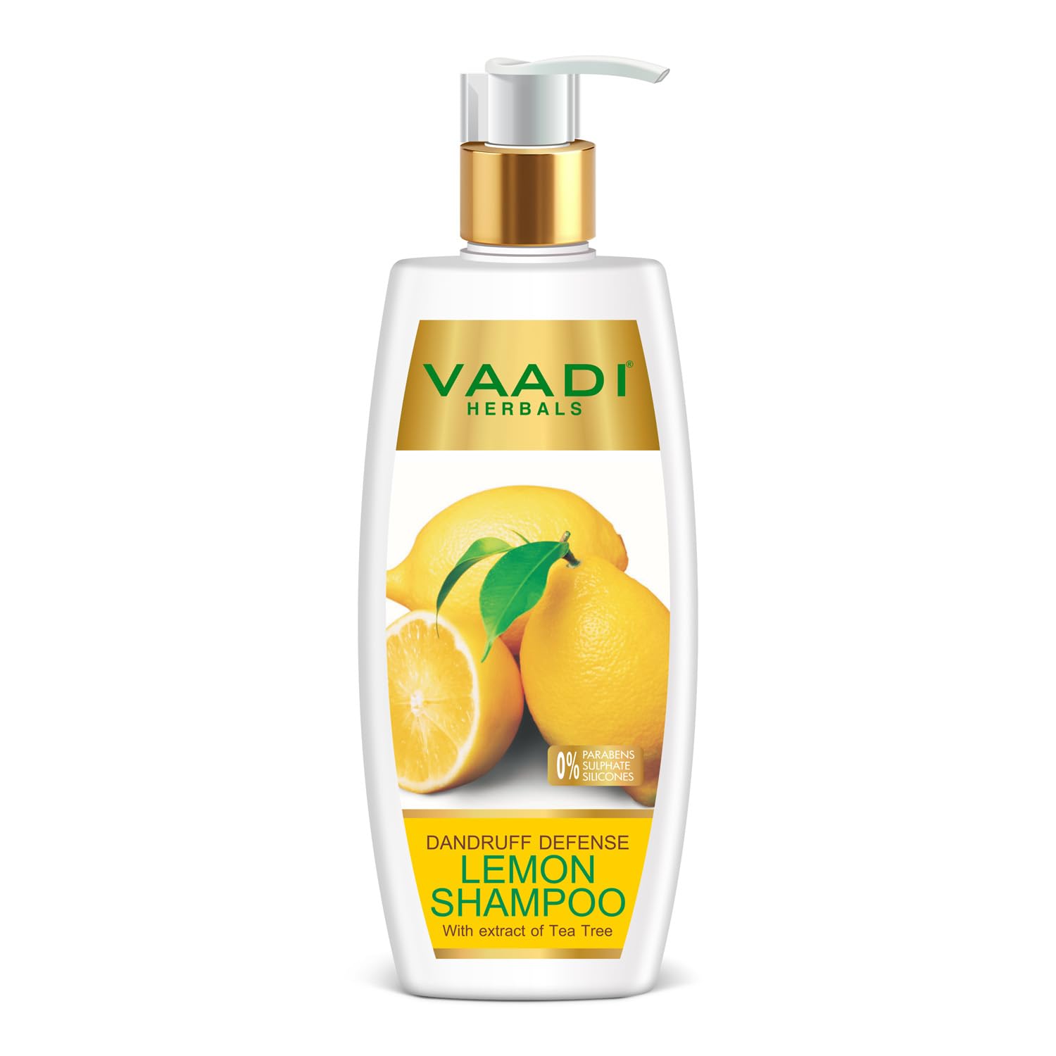 

Vaadi Herbals Dandruff Defense Lemon Shampoo with Tea Tree Extract for Scalp Care 350ml