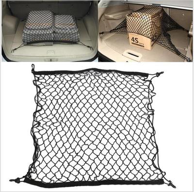 110x60cm Car Trunk Mesh Organizer Luggage Stuff Goods Fix Net Storage Holder Universal Auto Truck Cargo Bag with Hook