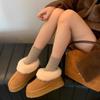 Cotton Shoes Women's Autumn and Winter New Snow Boots Piled Thickened Warm Non-slip Retro Lamb Wool Shoes