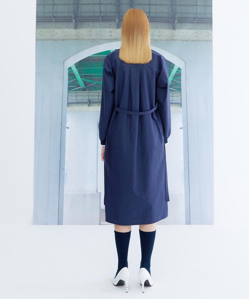 THE STUDIO K Pique Shirt Dress_Navy