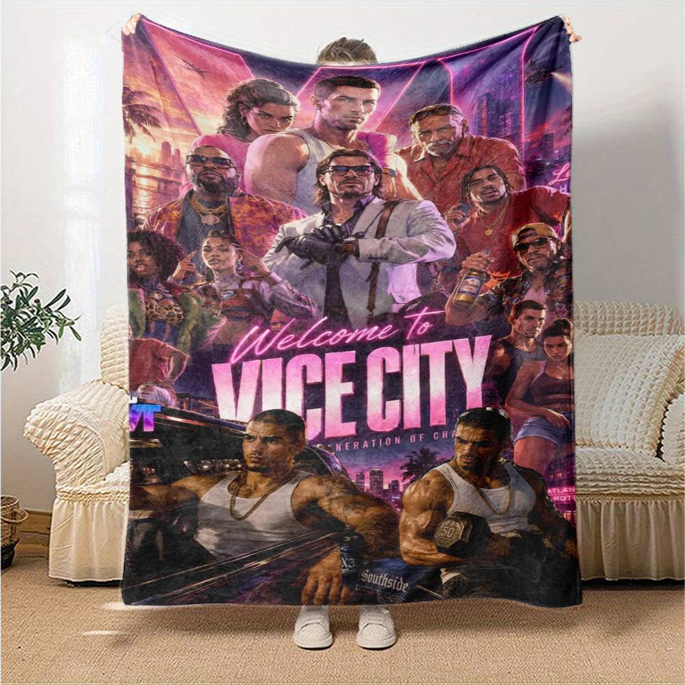 Gta Blanket Comfortable Perfect for Chair Livingroom Picnics for All Seasons Warmthful Decor Birthday Christmas Gift Blanket
