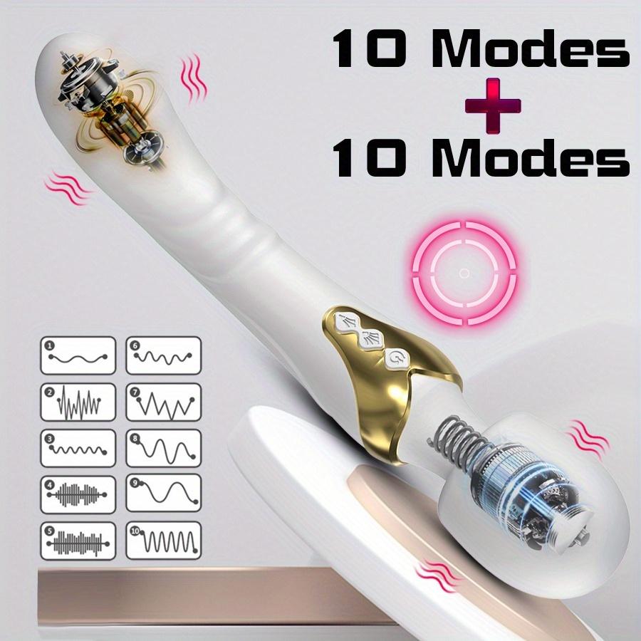 Powerful Dildos Vibrator Dual motor silicone Wand G-Spot Massager 10 modes Sex Toy for Couple Clitoris Stimulator for Adults