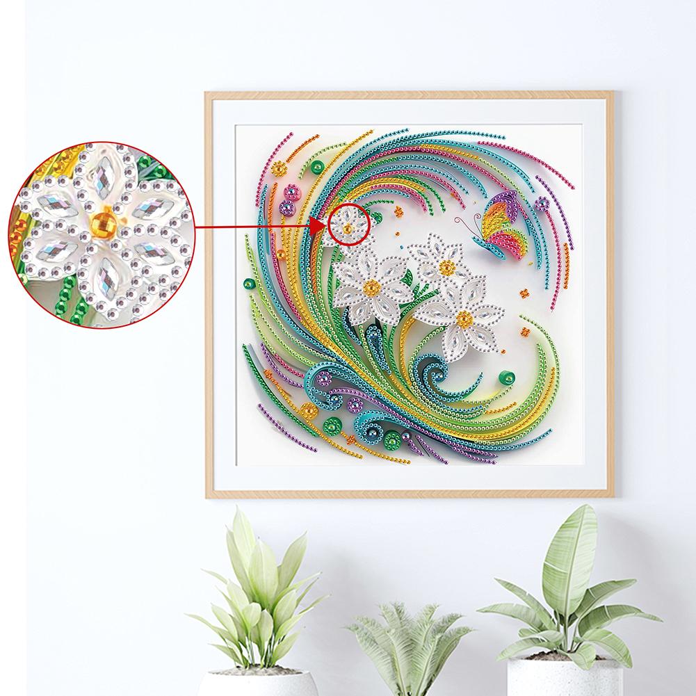 5D DIY Partial Special Shaped Drill Diamond Painting Kit Plant Decor30x30cm