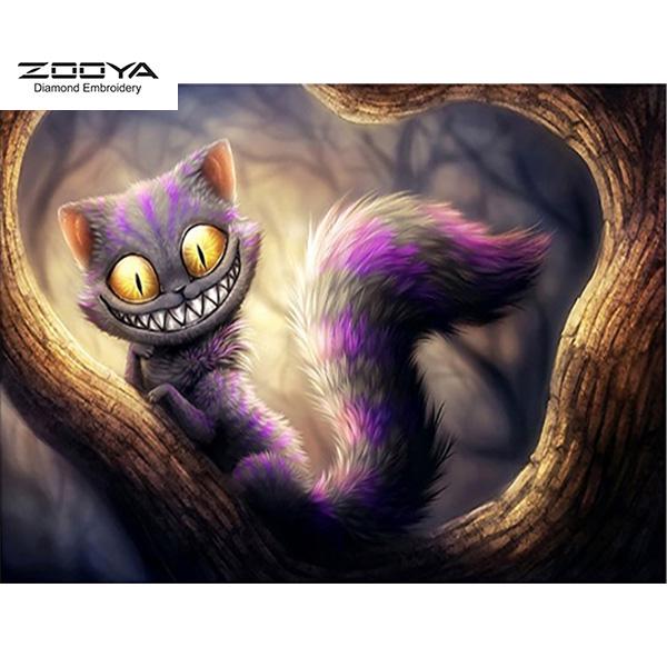 

ЗООЯ DIY 3D круглая алмазная картина животных вышивка крестиком домашний декор