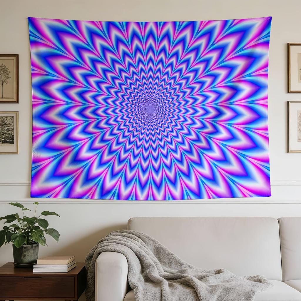 A Stylish Tapestry, Psychedelic Optical Illusion,perfect for Sprucing up Wall Decor in Homes, Dorms and Bedrooms.