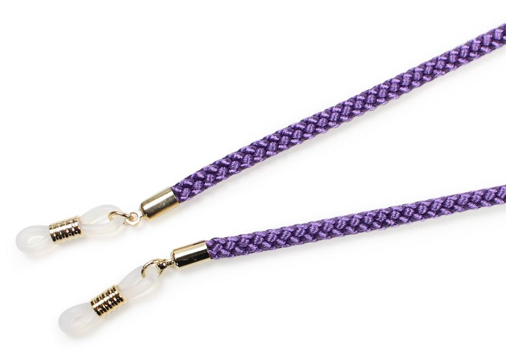 Pearl Glasses Made in Purple Cord, Edo-style cord, Japan, 69cm, `4957745611915