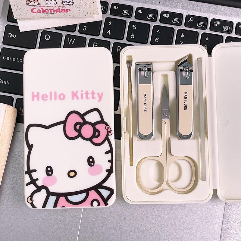Sanrio Hello Kitty Nail Clipper Set Student Cartoon Portable Hello Kitty Nail Clipper Nail Clipper Set
