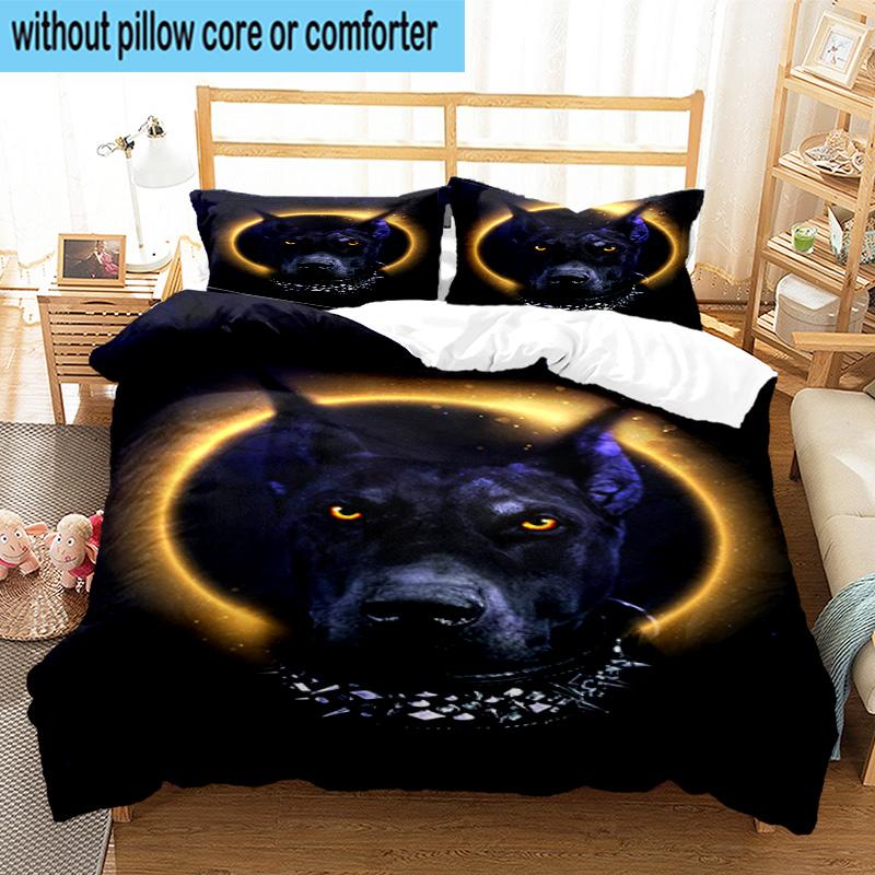 Diverse Dog Breeds Collage 3pcs Bedding,Including 1pc Duvet Cover And 2pcs Pillowcases Perfect for Christmas,Ideal for Bedroom, Dormitory
