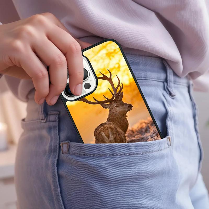 

hunting Deer Sunset Phone Case For iPhone 17 Air 15 16e 14 13 Pro Max Coque 12 11 Pro Max PLUS cover iPhone 11pro max