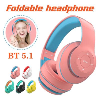 Bt Headphones Foldable Wireless Headsets Bass Stereo Earphone Mp3 Player With Mic Support Tf Card Aux For Pc Phone