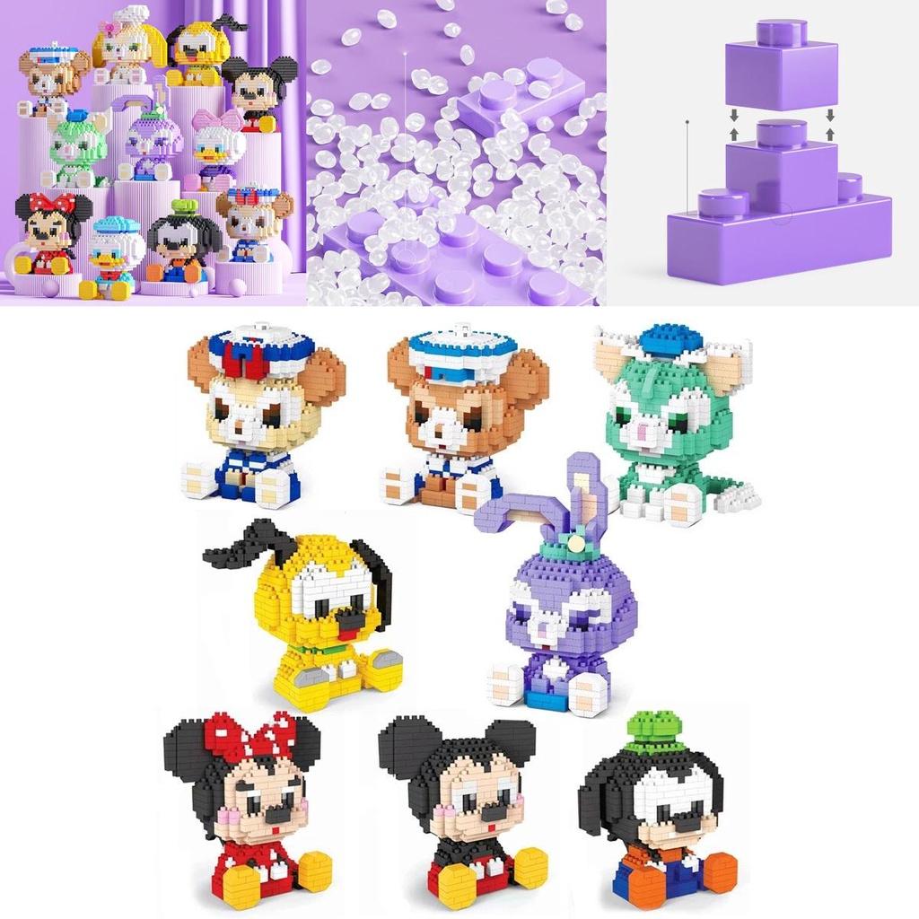 Disney Mickey Minnie Goofy Cartoon Building Blocks For Kids' Intelligence Development