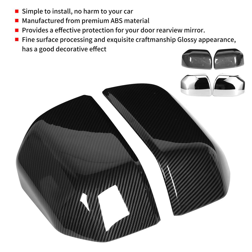 Car Rearview Mirror Cover Rearview Wing Mirror Cover Trim Frame Decor Bezel Fit for Ford F150 2015‑2020 Rearview Mirror Trim