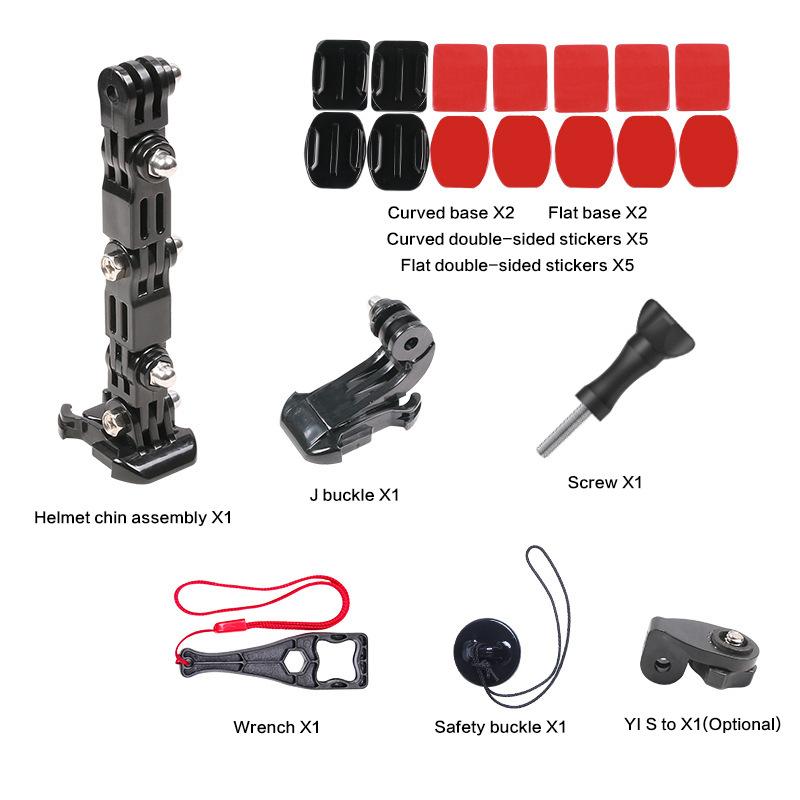 Multi-functional Helmet Motorcycle Helmet Arm Set Action Camera Accessories for GoPro Hero 13 12 11 10 9 8 7 DJI Osmo 6 Insta360