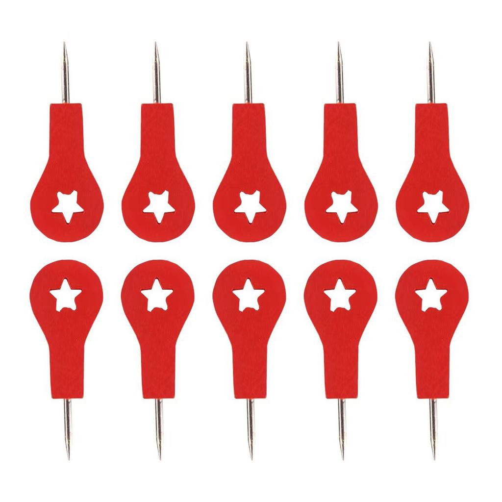 10pcs 3D Landmark Design Red Push Pins For Photo Wall Decoration And Cork Board Marking Decorative Pushpins