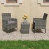 VidaXL Bistro Set 3 Pcs Garden Lounge Outdoor Furniture Set Patio Furniture Terrace Wicker Resin and 3058359