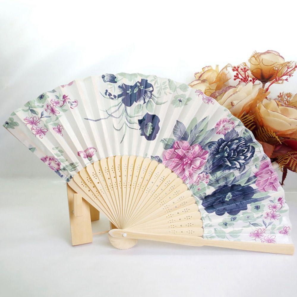 Style Silk Hand Held Colorful Home Decoration Vintage Ornament Wedding Gifts Fan Folding Fan