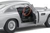 Solido Aston Martin DB5 scale diecast model 1964 James Bond car from the 007 1/18 car, (Silver Birch), movie