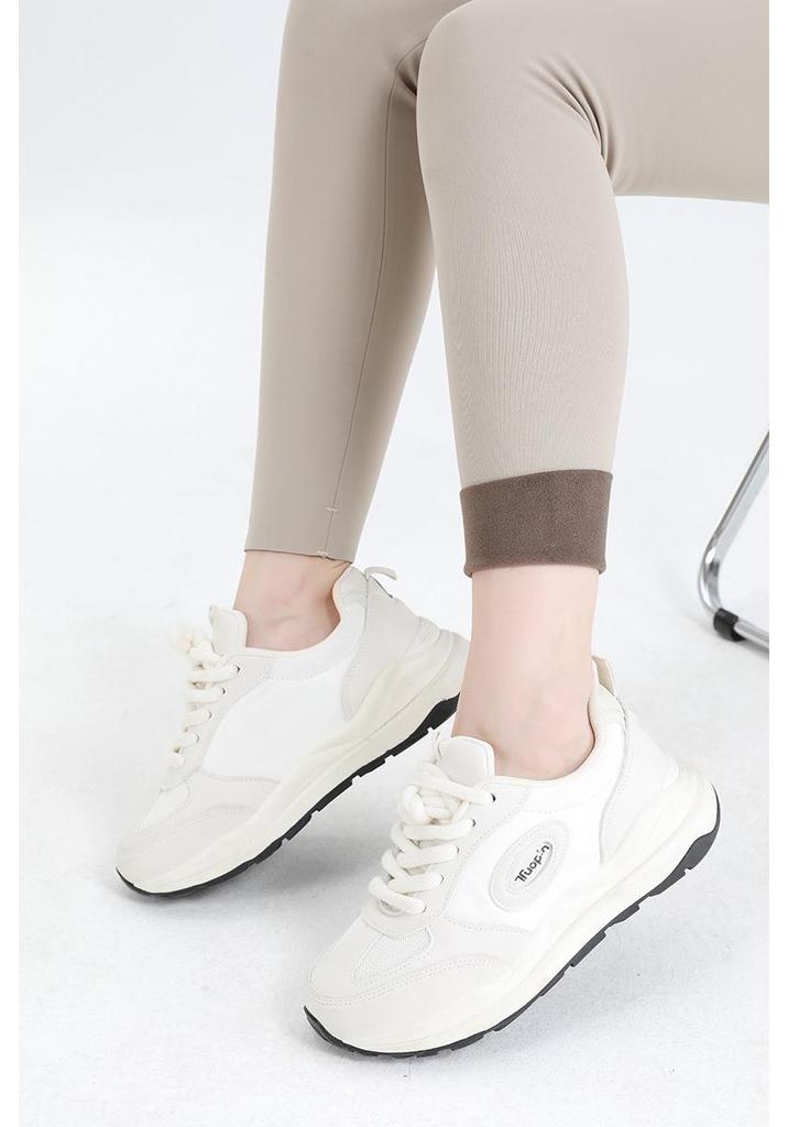Apricot Velvet Women's High Waist Slimming Warm Shark Pants for Autumn/Winter
