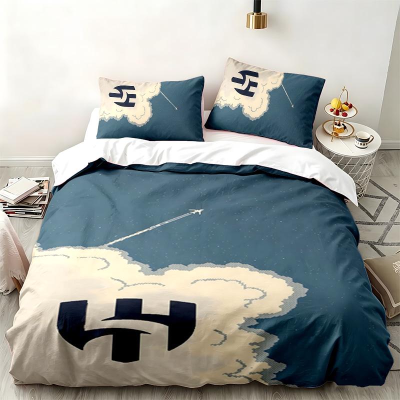 Al Hilal Riyadh 3pc set Perfect for bedroom use Comfortable bedding set includes a duvet cover and two pillowcases Ideal birthday or Christmas gift