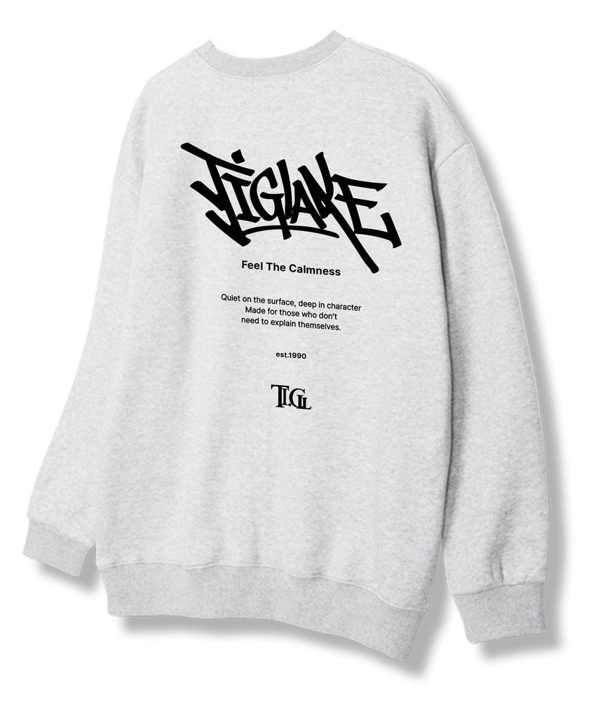 TI.GLAKE The Serif Sweatshirt Light Grey [Fleece Lining]