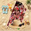 Football Team Print Beach Towel, Versatile Lightweight Absorbent Beach Towel for Pool Surf Yoga Bathroom, Perfect Birthday Holiday Gift