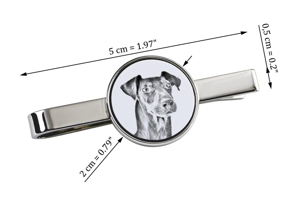 Manchester Terrier - tie clip with a dog, personalized tie clip, a unique gift for a man from the Art-Dog brand