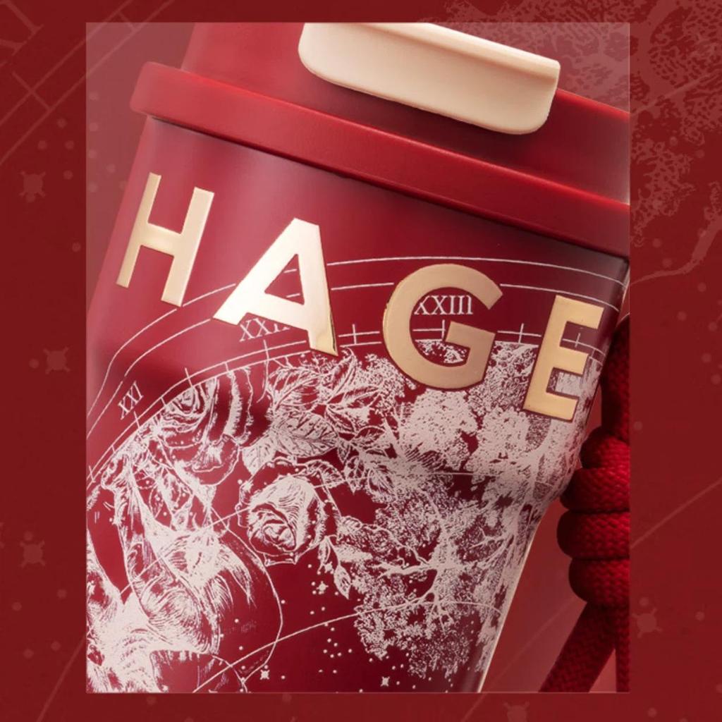 CHAGEE Insulated Mug, 316 Stainless Steel, Locking Lid Coffee Cup, Tea Pot, Cup for Women, Starry Red