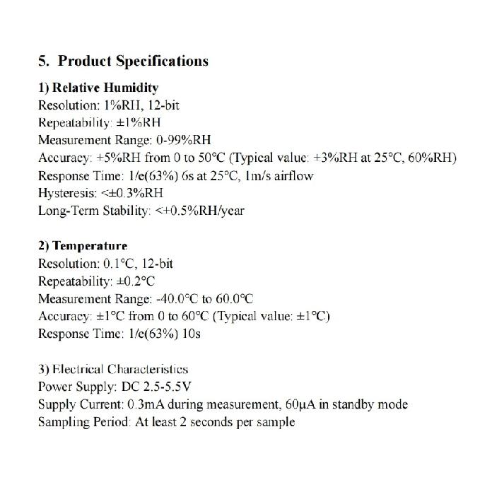 YYS Air Conditioning Sensor Temperature And Humidity Sensor HRTM-D11