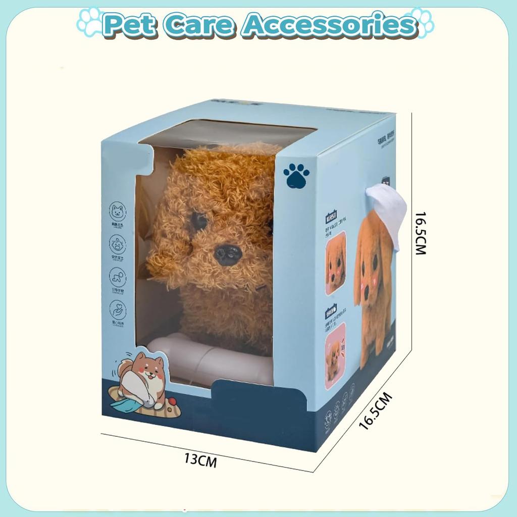 Pop Meow 2025 Neues Simulations-Haustier Hund Plüschtier, Interaktives Roboter-Spielzeug Multifunktionales Lernspielzeug mit Sprach- und Aktionsfunktionen, Rollenspiel