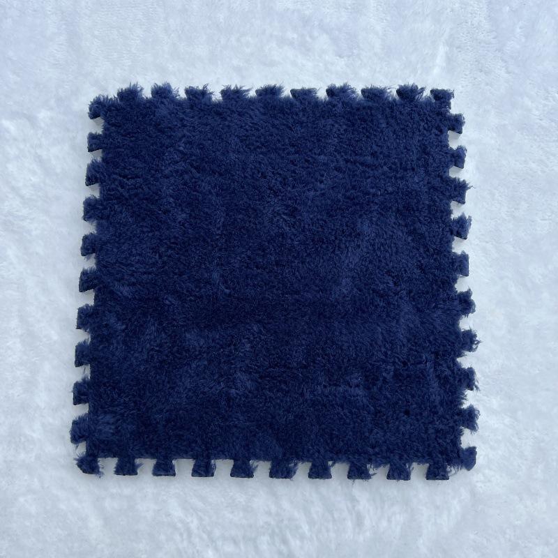 Bedside Plush Carpet Splicing Foam Floor Mat Cutting Winter Warm and Cold Resistant Velvet Texture Tatami Mat Bedroom Living Room Kitchen Home