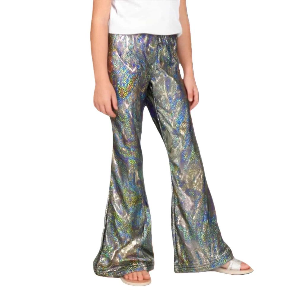Pantalones Elásticos Brillantes para Niños y Niñas Para Carnaval Escenario Disfraz Fiesta