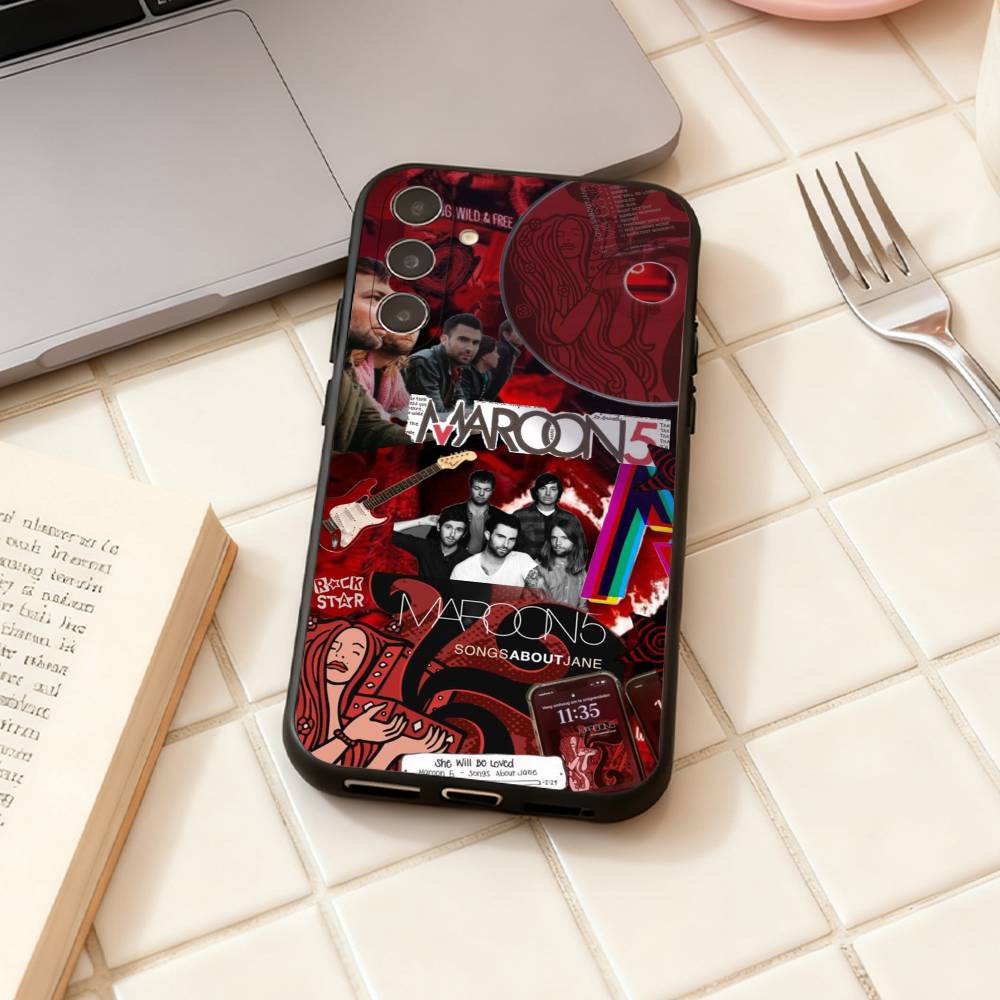Band Maroon5 phone Case For Samsung Galaxy A73,A72,A71,A70,A53,A52,A51,Others Soft Black Shell