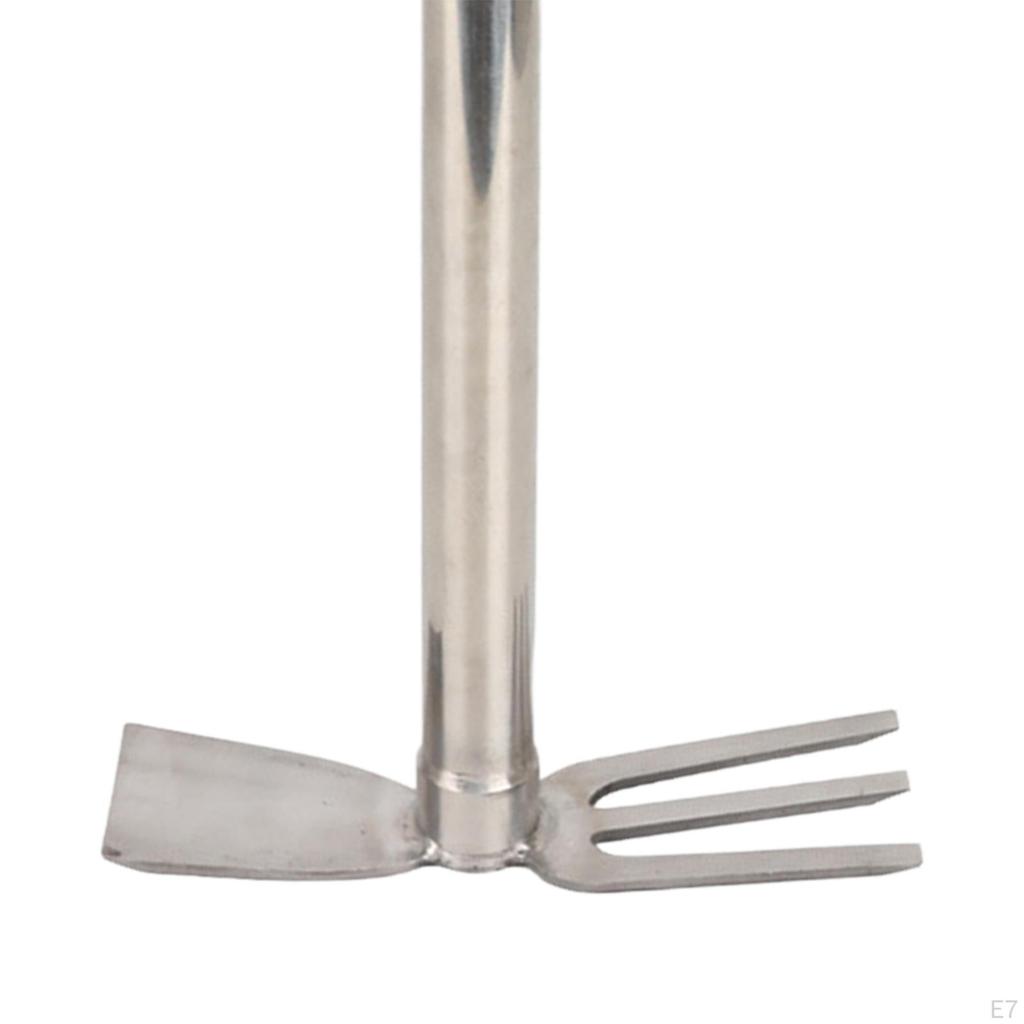 Gardening Hand Tiller Tool Stainless Steel 15.1inch Long Cultivating for Transplanting
