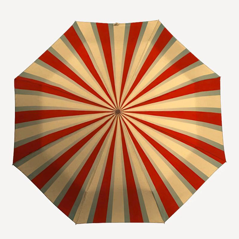 

1pc Sunburst Pattern Auto-Fold Umbrella with One-Touch Open/Close - 8 Reinforced Ribs for Windproof Stability, yy251118253