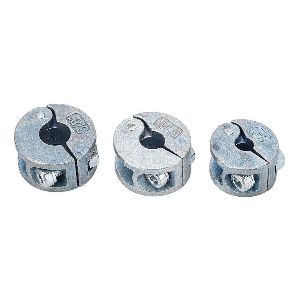3PCS 6/8/10MM Drill Bit Stopper Collars Zinc Alloy Drilling Depth Stop Rings with Hex Wrench Open Type